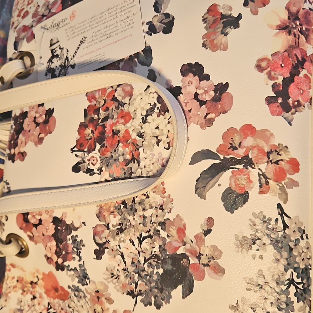 Carlos Santana Floral Tote Bag